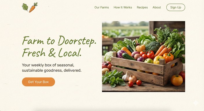 Site de livraison de produits bio